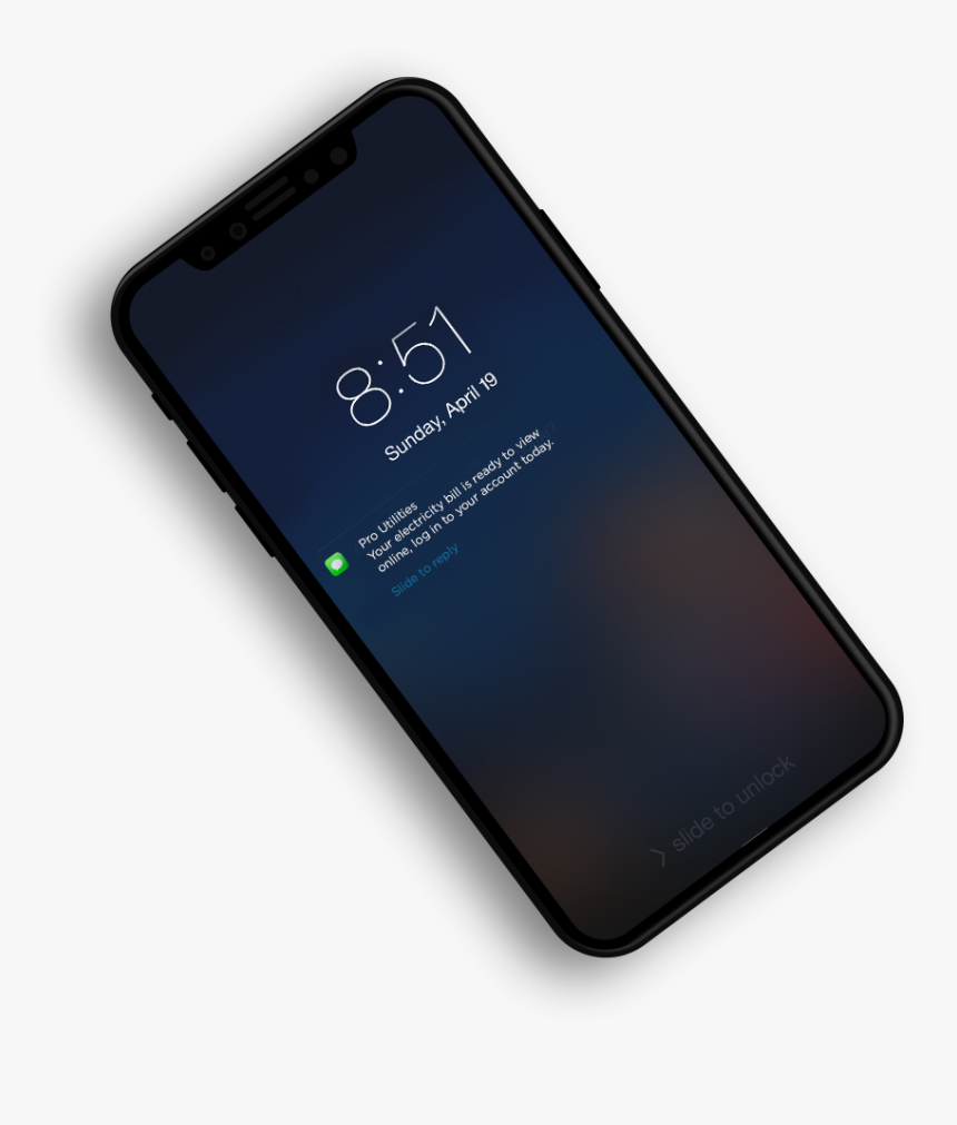 A Phone Displaying An Sms Message On The Lock Screen - Mormoni Libro, HD Png Download