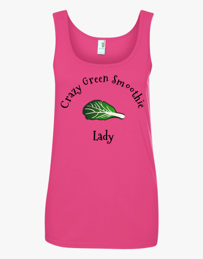 Crazy Green Smoothie Lady 100% Ringspun Cotton Tank - Hoodie, HD Png Download