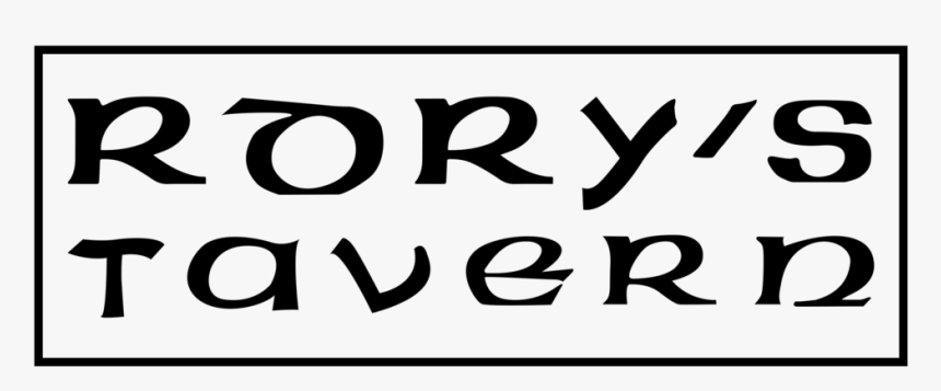 Rorys Tavern Withborder - Black-and-white, HD Png Download