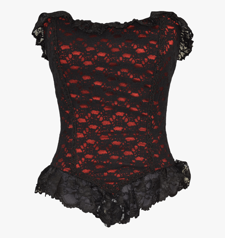 Gothic Lace Corset Top - Maillot, HD Png Download
