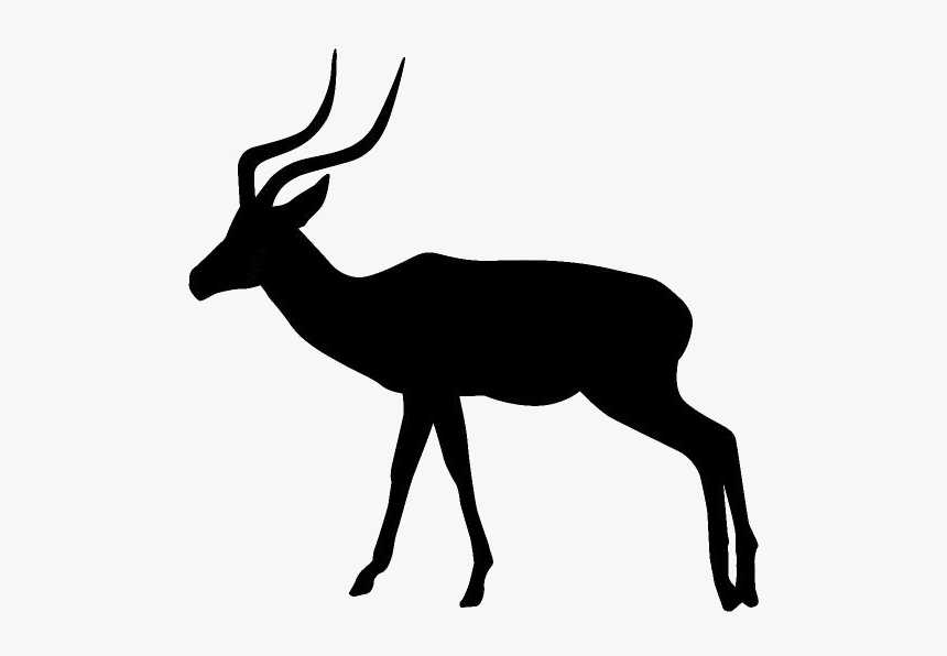 Impala Png Image With Transparent Background - Silhouette Antelope Clipart, Png Download