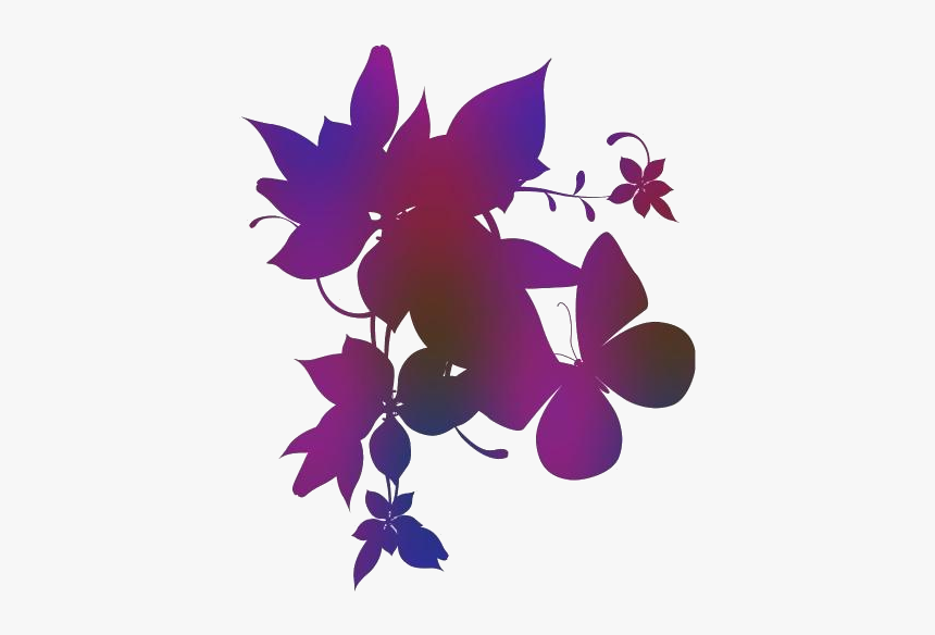 Border Png Transparent Images - Transparent Butterflies Flowers Clipart, Png Download