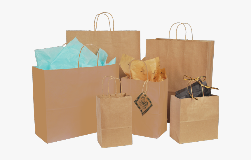 Eco Kraft Serrated Edge Shoppers - Shopping Bag Boxes Png, Transparent Png