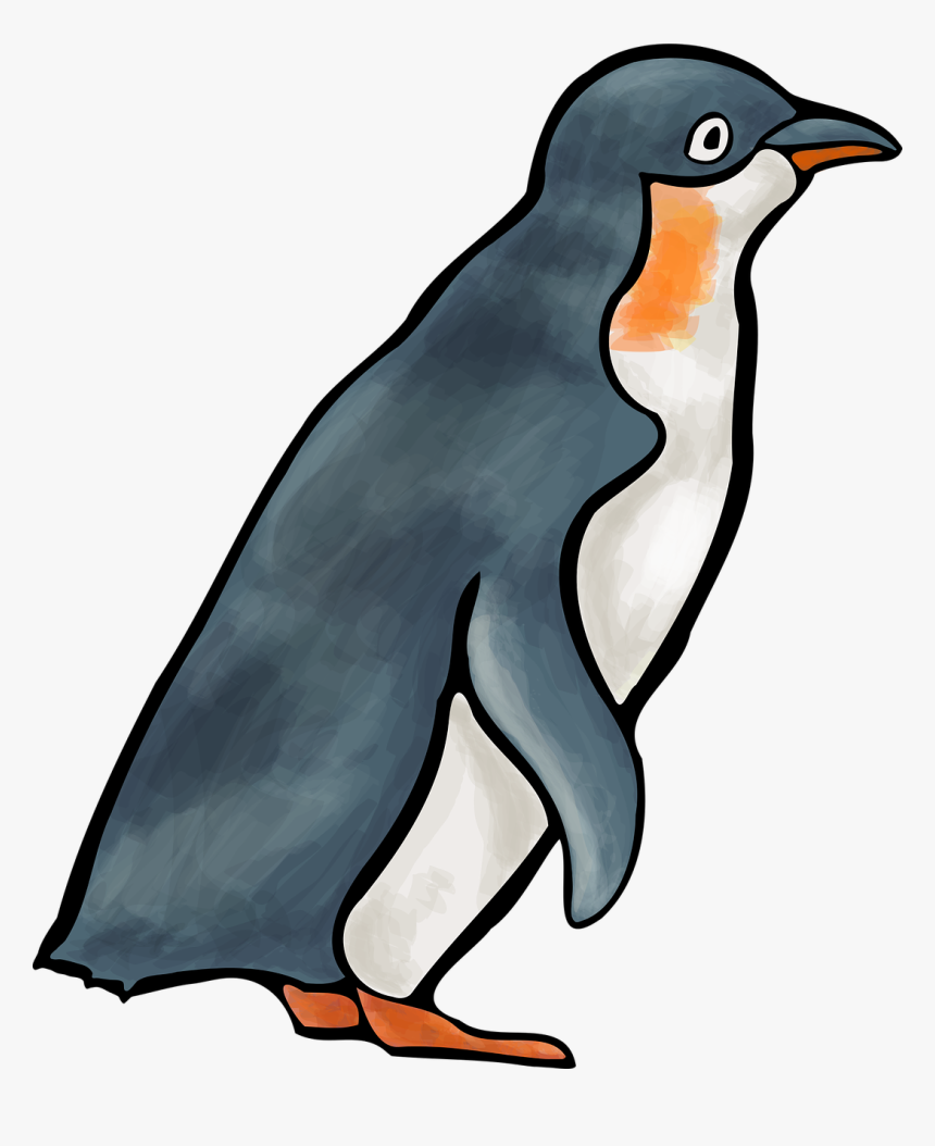Penguin, Logo, Animal, Bird, Blue, Yellow - Animal Pingüino, HD Png Download