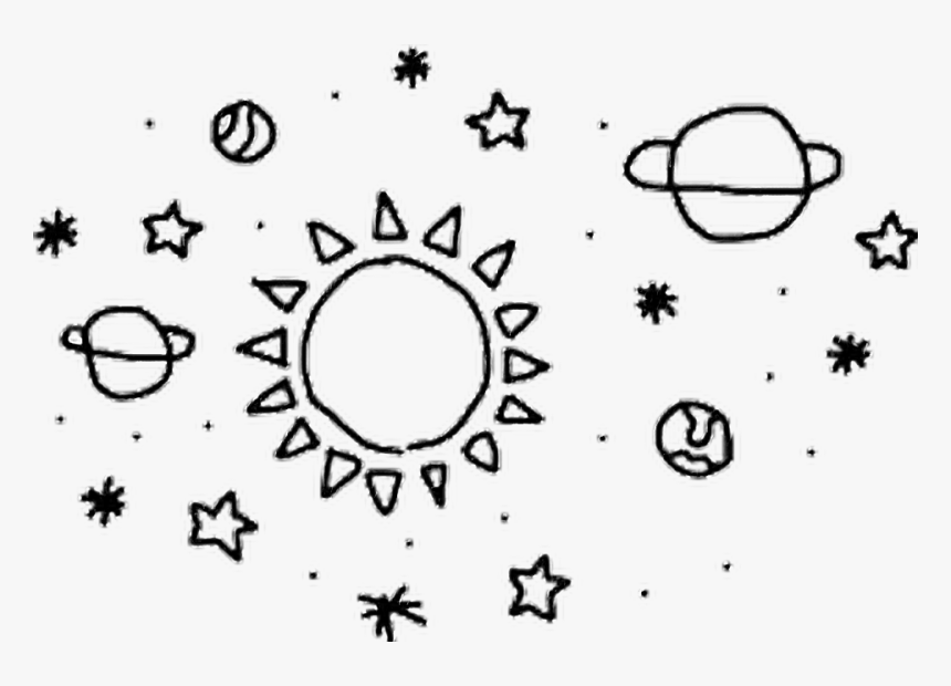 Thumb Image - Planet And Stars Drawing, HD Png Download