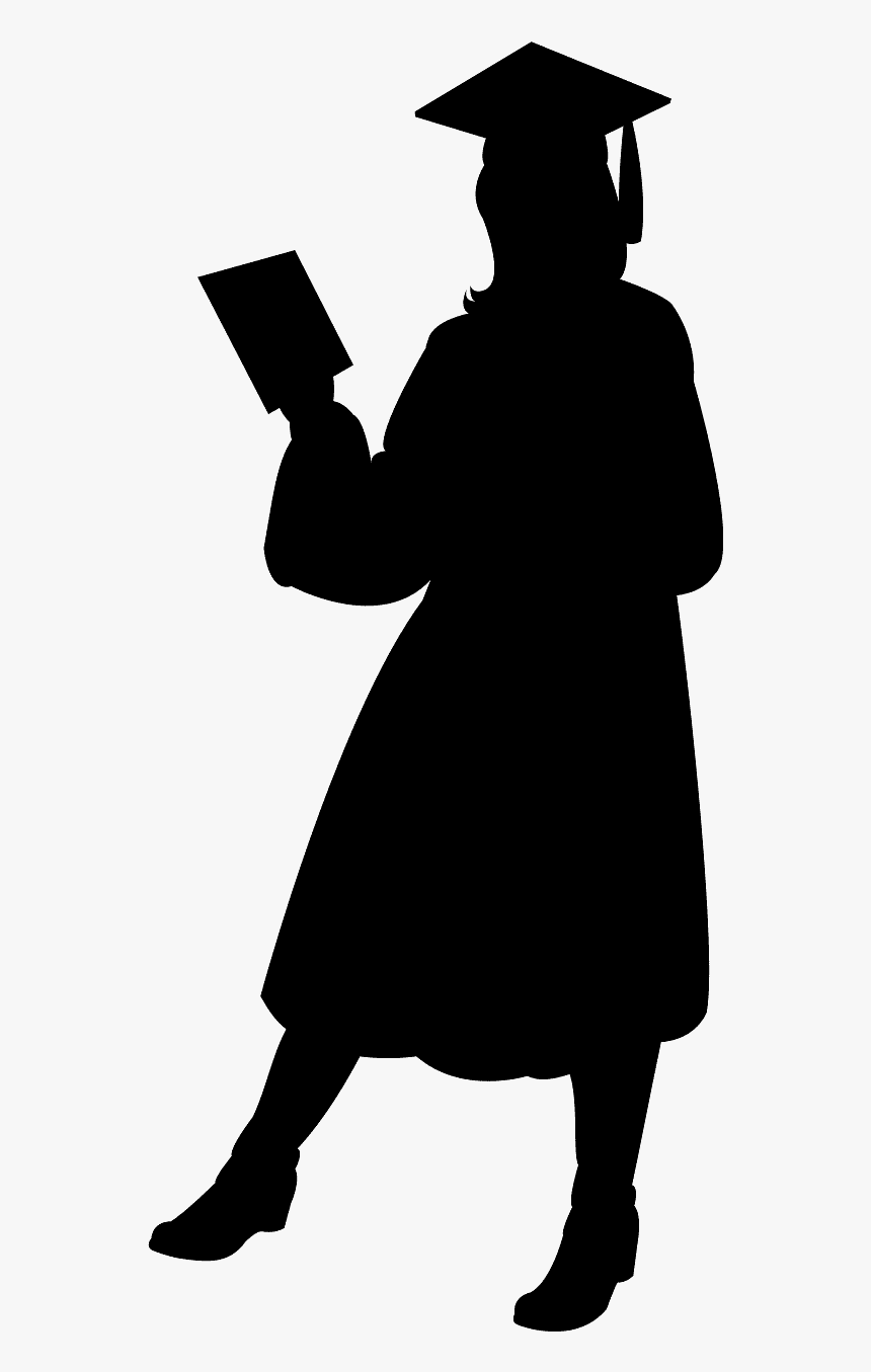 Silueta De Chica Graduada, HD Png Download