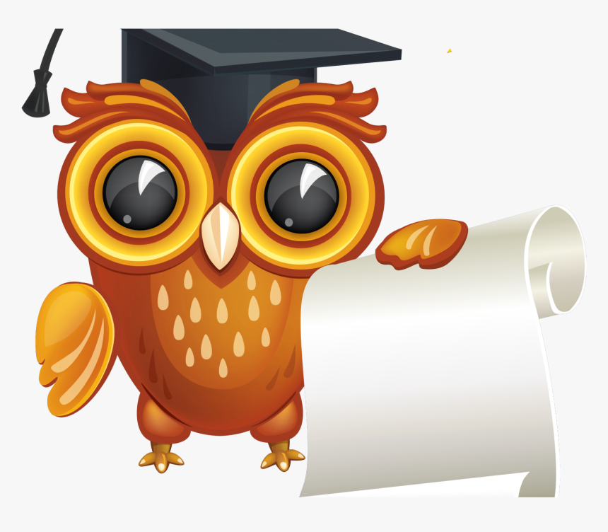Graduation Owl Vector Png - Owl Graduation Clipart Png, Transparent Png
