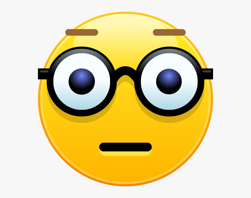 Skype Nerd Emoji Png, Transparent Png