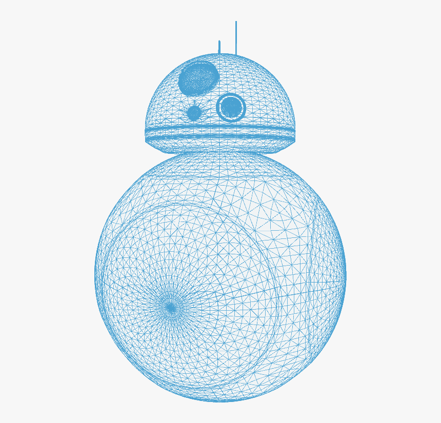 Bb8 Wireframe - Wireframe Personajes, HD Png Download