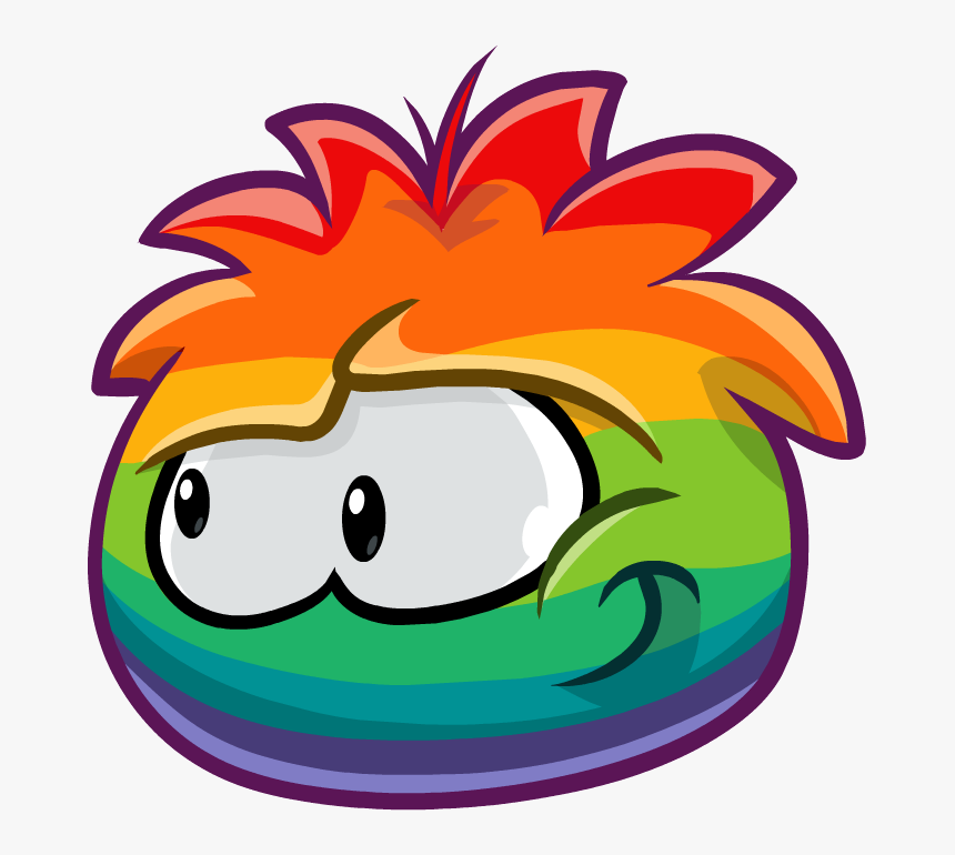 Club Penguin Wiki - Rainbow Club Penguin Puffles, HD Png Download