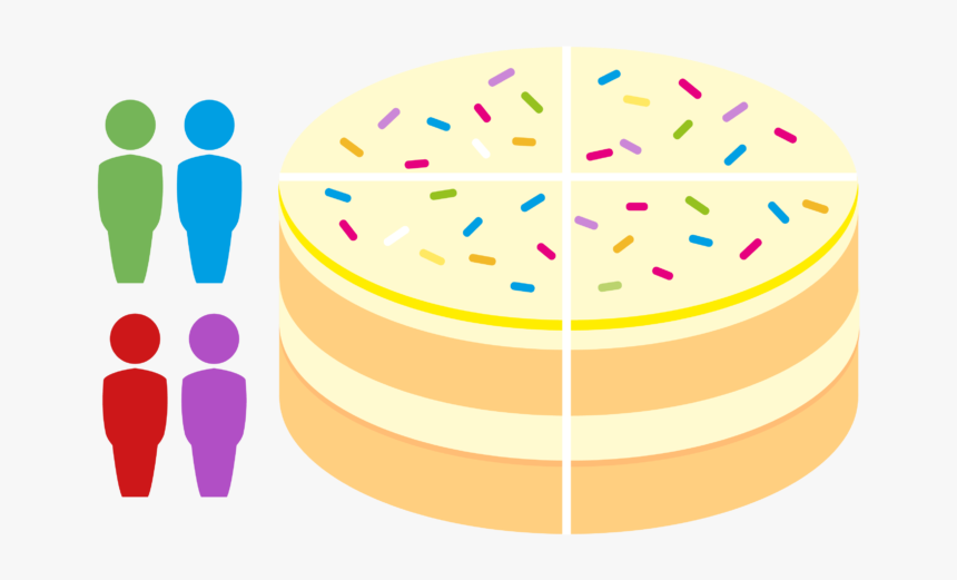 4 Wedge Referral Cake Icon - Circle, HD Png Download