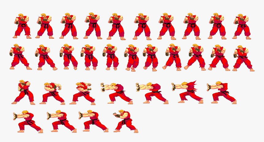Sprite Sheet Street Fighter, HD Png Download