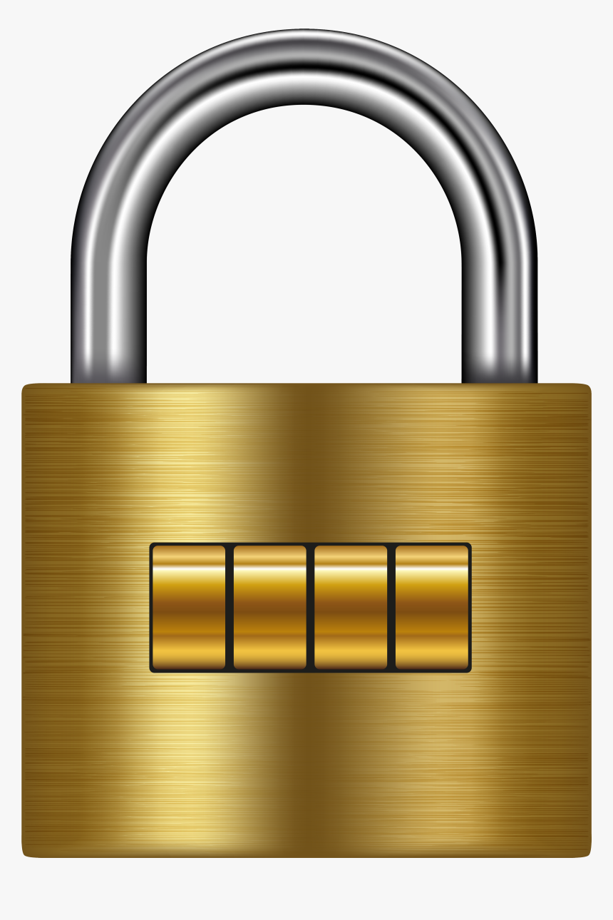 Lock Gold Png Clip Art, Transparent Png