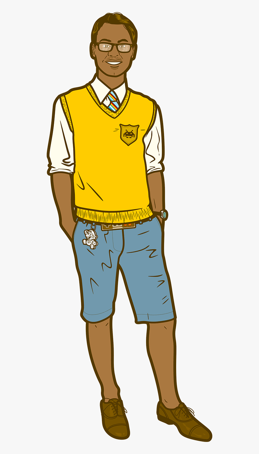 Character Illustration Geek Chic - Character Illustration Png, Transparent Png