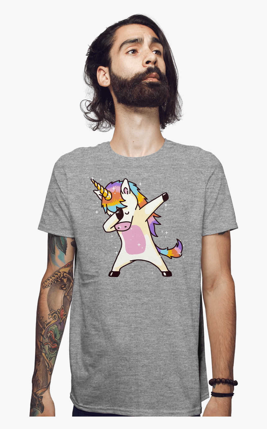 Women S Dabbing Unicorn Shirt Dab Hip Hop Magic Girl - Ink Wash Painting, HD Png Download