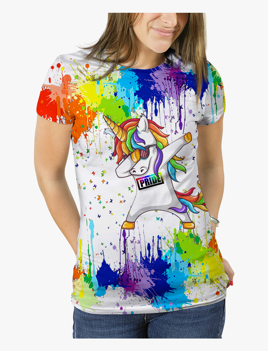 Transparent Dabbing Unicorn Png - Dabbing Unicorn Pride Shirt, Png Download