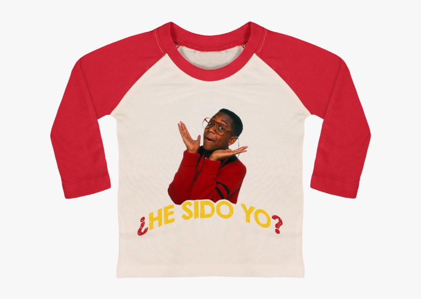 T-shirt Bébé Baseball Manches Longues Steve Urkel Par - T-shirt, HD Png Download