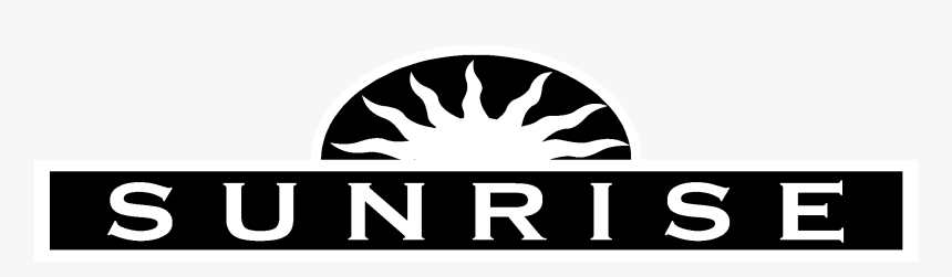 Sunrise Logo Black And White - Sign, HD Png Download
