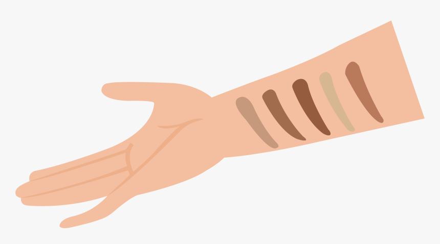 Hand01 - Cartoon Transparent Makeup Palette, HD Png Download