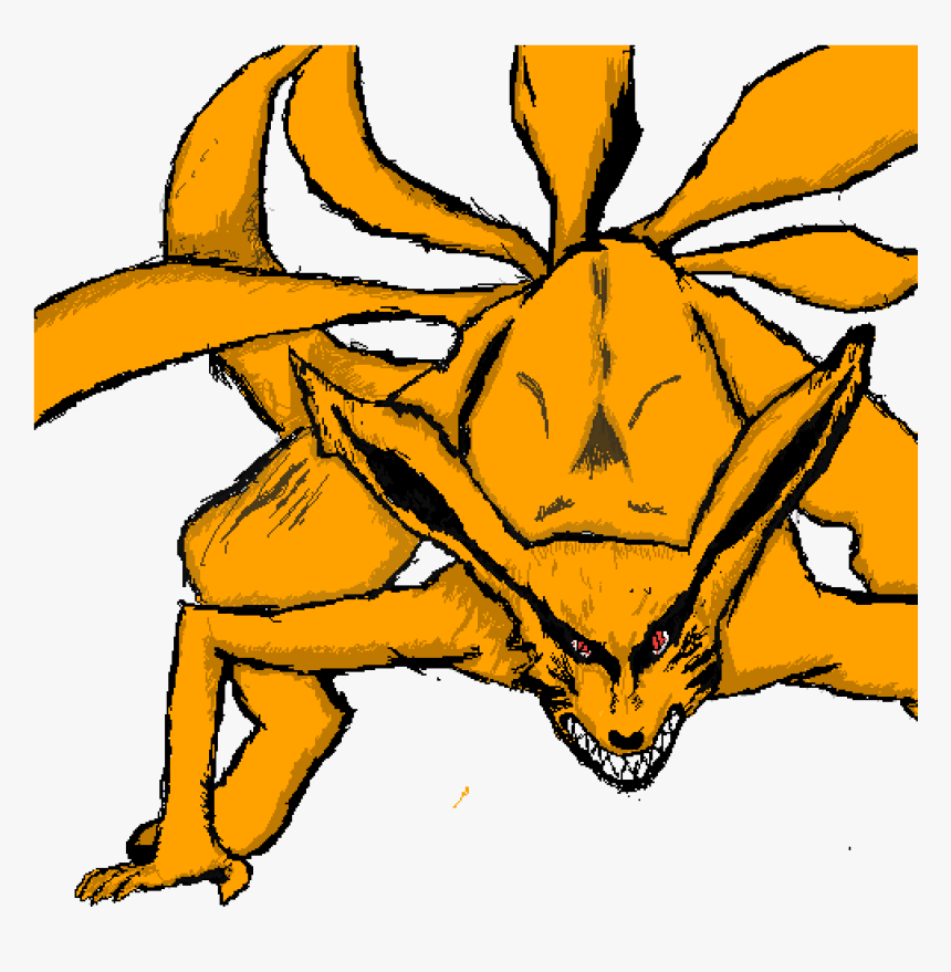 Kurama Pixel Art - Pixel Art Kurama, HD Png Download