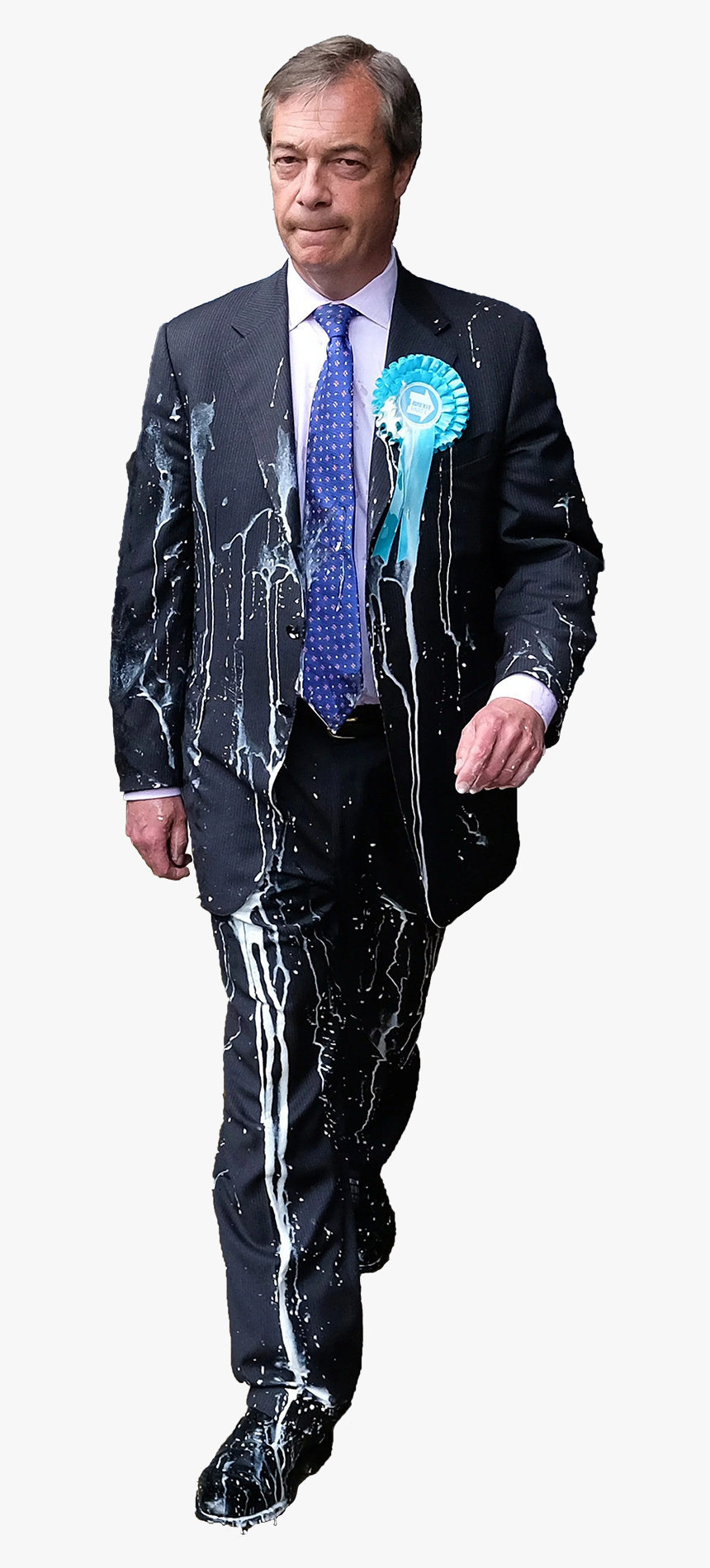 “transparent Milkshake Man For All Your Defamation - Nigel Farage Milkshake Video, HD Png Download