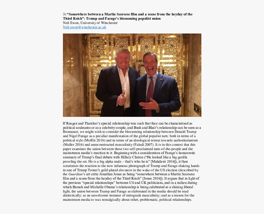 Trump And Farage, HD Png Download