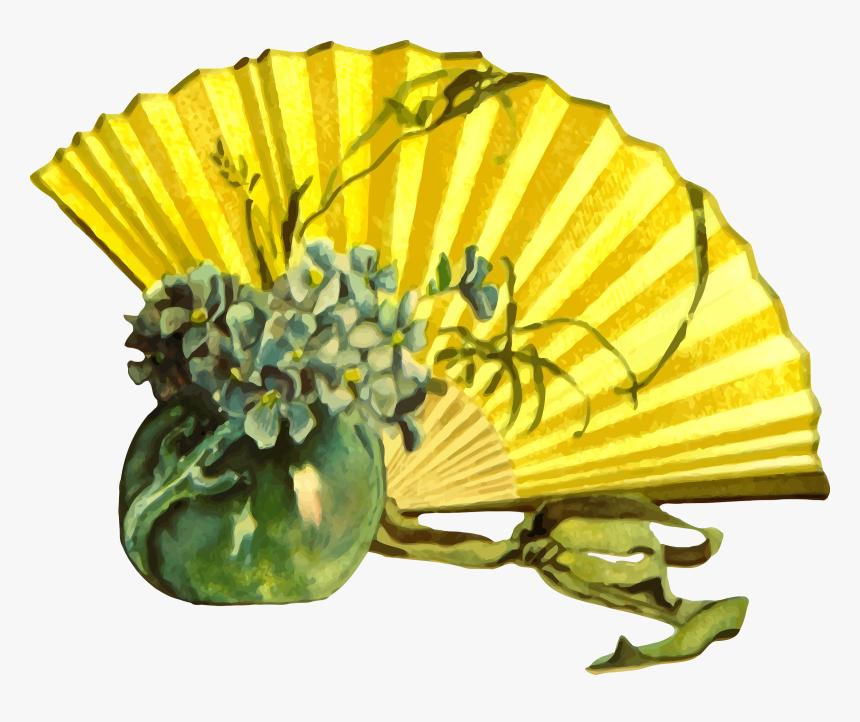 Flowers And Fan Clip Arts - Floral Design, HD Png Download