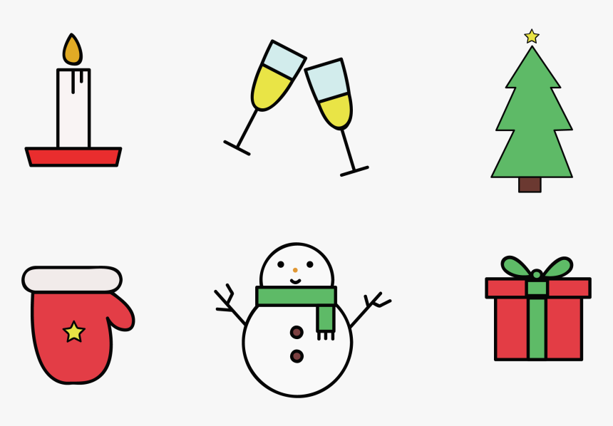 Free Christmas Vector Icon Pack - Christmas Vector Icon Png, Transparent Png