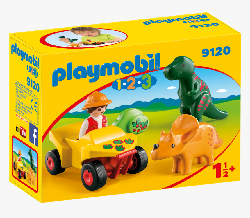 Playmobil 9120 123 Explorer With Dinos, HD Png Download