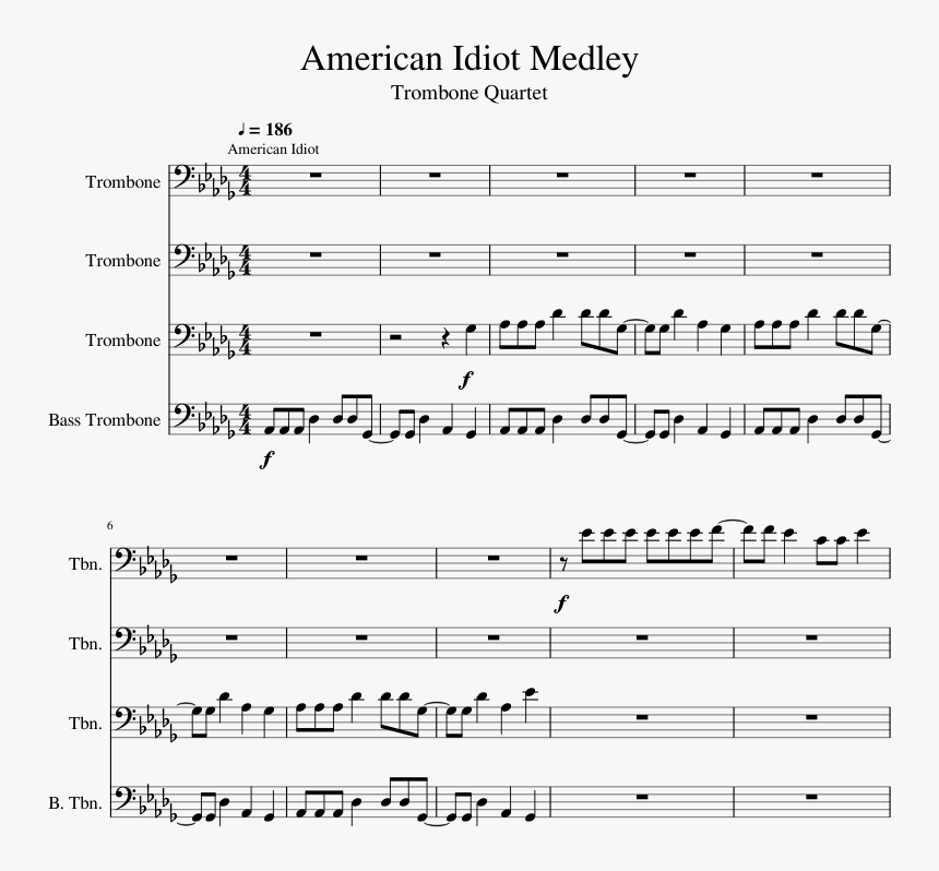 High Hopes Trombone Sheet Music, HD Png Download