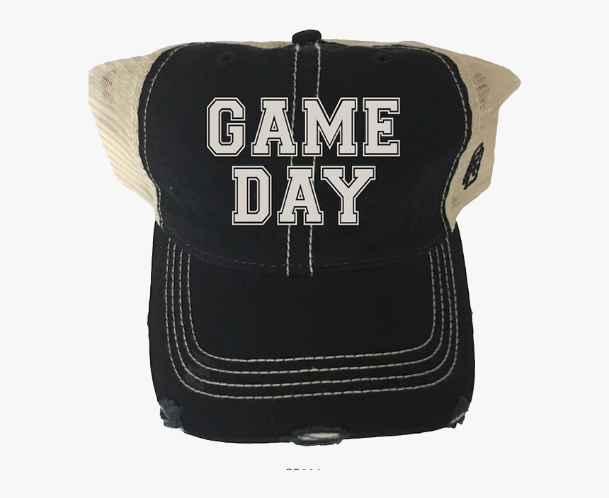 Game Day Distressed Snap Back Trucker Hat - Baseball Cap, HD Png Download