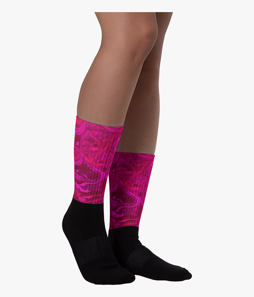 Drippy Hippie Pink Swirl Socks By Ventcri - Hockey Sock, HD Png Download