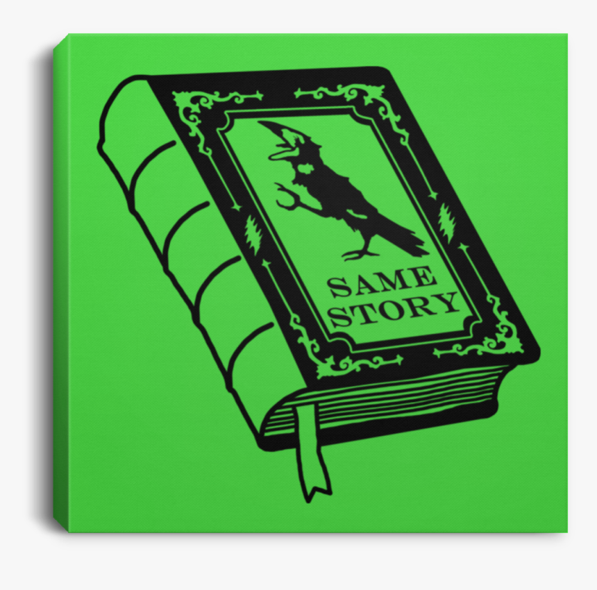 Crow Same Story Book Square Canvas - Frog, HD Png Download