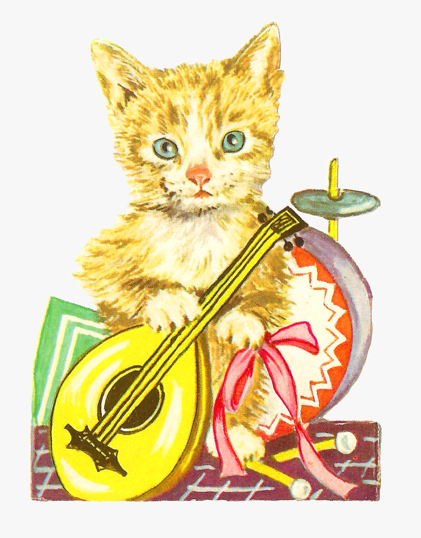 Antique Images Free Animal Graphic Antique Cat Clip - Victorian Cat With Transparent Background, HD Png Download
