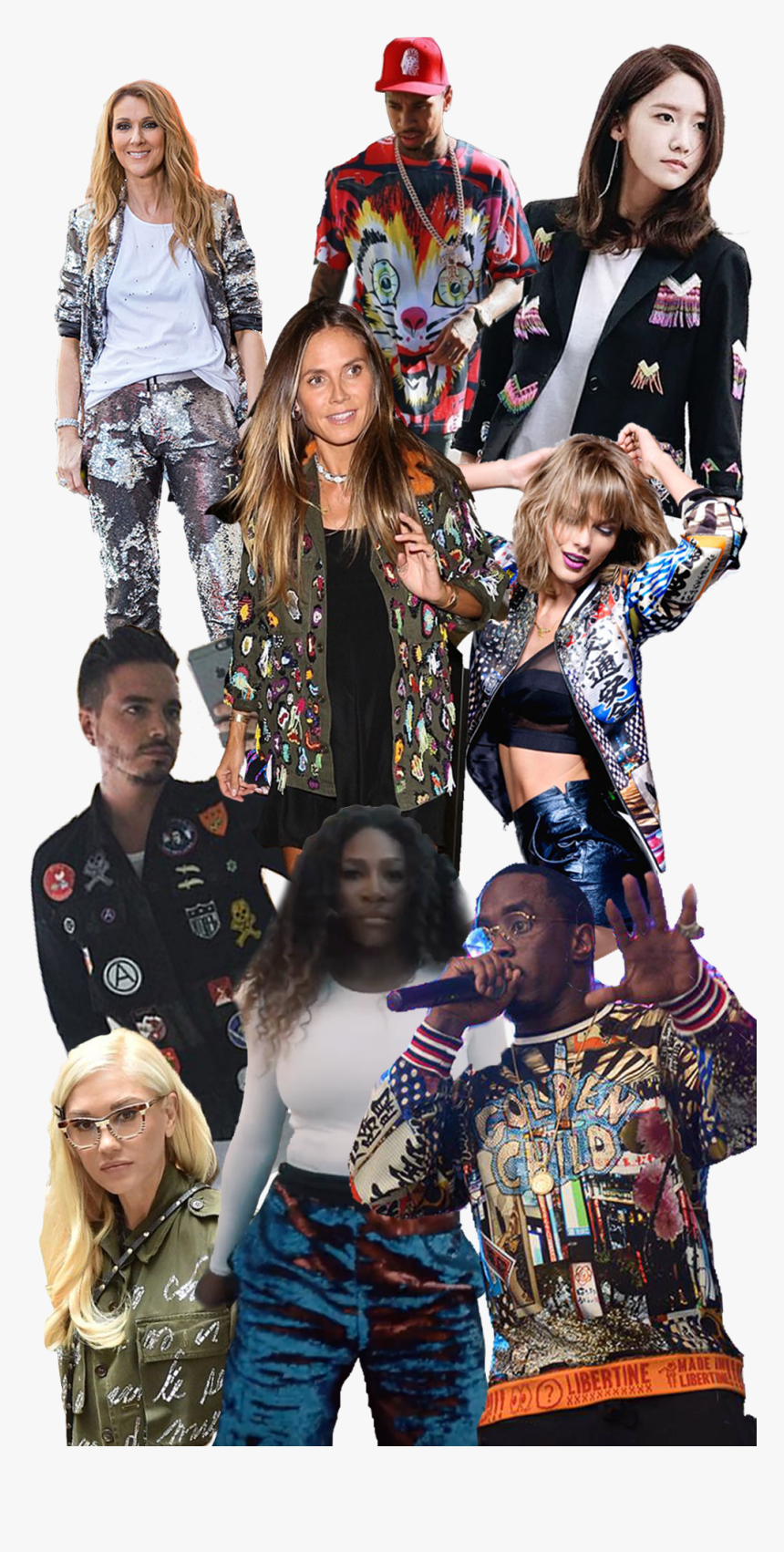 Puff Daddy, Serena Williams, Gwen Stefani, Tyga, Taylor - Girl, HD Png Download