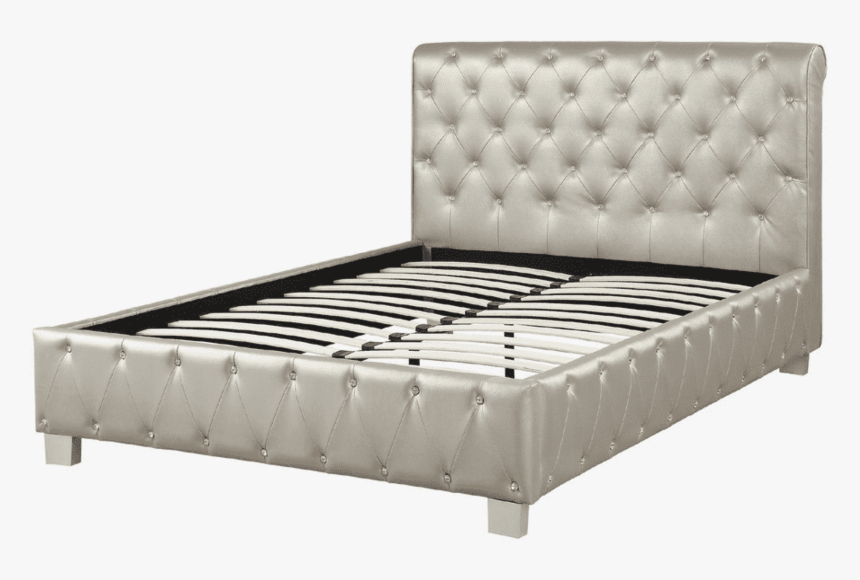 Queen Size Headboard Faux Leather Silver, HD Png Download