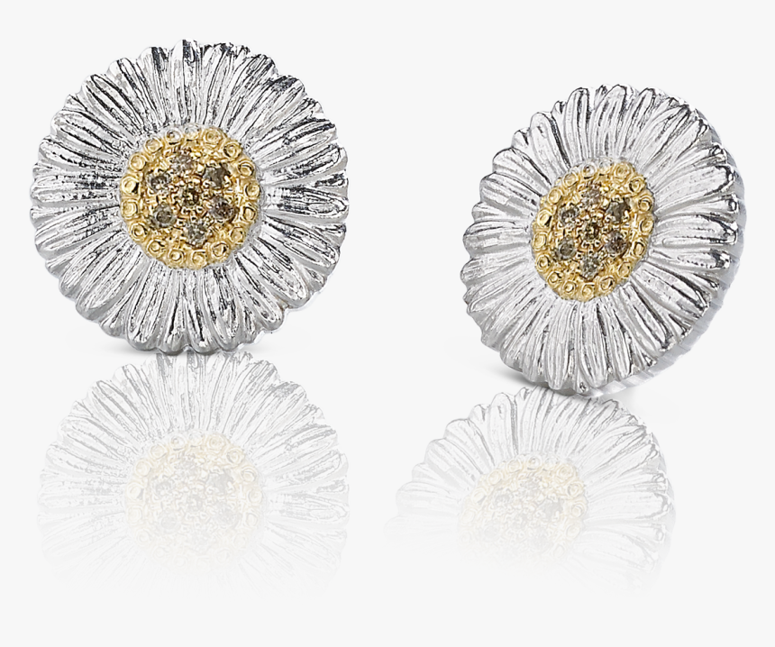 Daisy Small Button Earrings - Earring, HD Png Download
