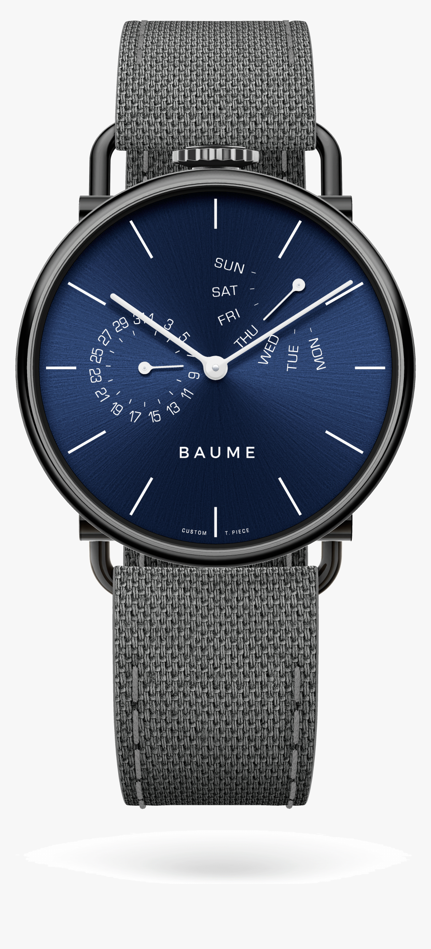 41mm Retrograde Unisex Custom Watch Miyota Black Case - Montre Nous Paris X Baume, HD Png Download