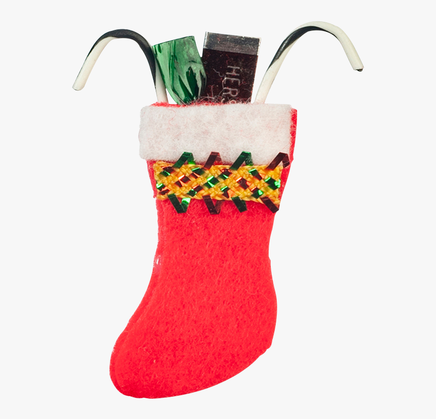1 Inch Scale Christmas Stocking With Chocolate Bar - Horn, HD Png Download