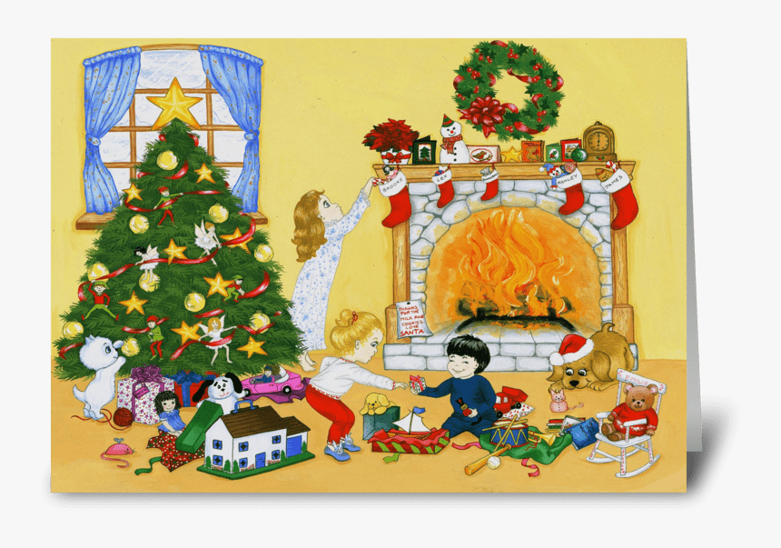 A Magical Christmas Morning Greeting Card - Christmas Tree, HD Png Download