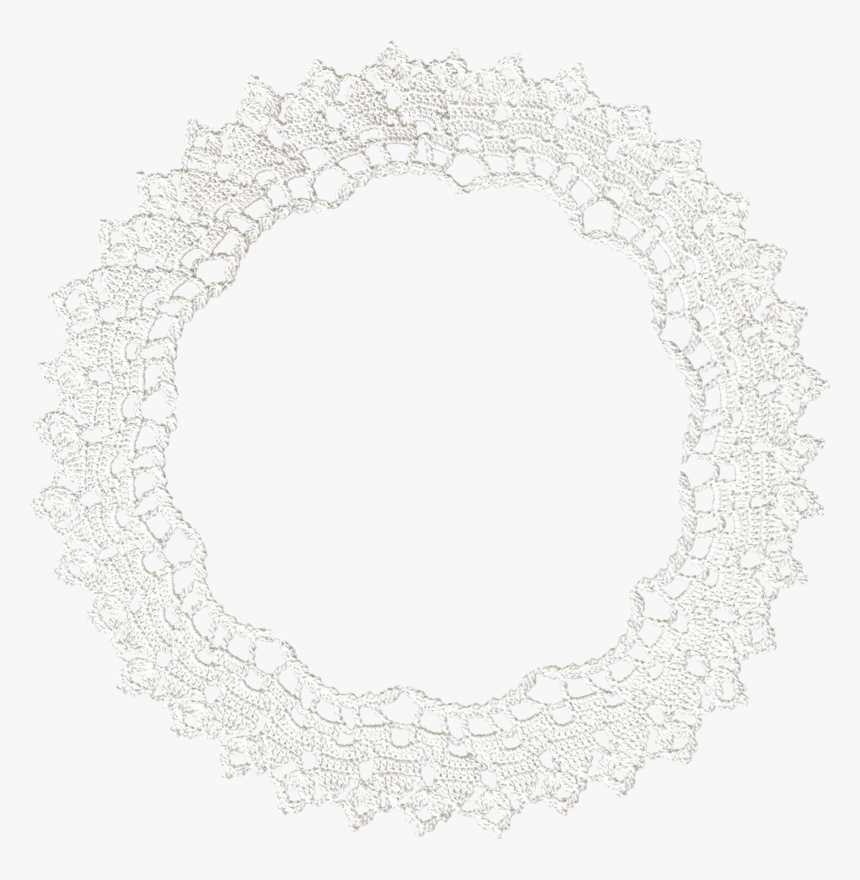 Moldura De Renda Coração Png, Transparent Png