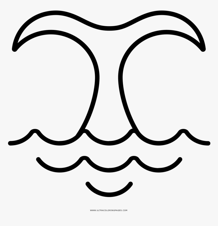 Whale Tail Coloring Page - Cola De Ballena Para Pintar, HD Png Download