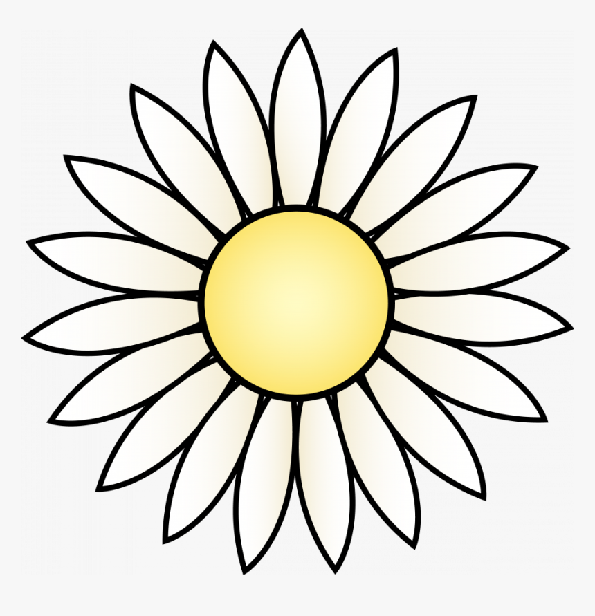 Sunflower Clip Art Black, HD Png Download