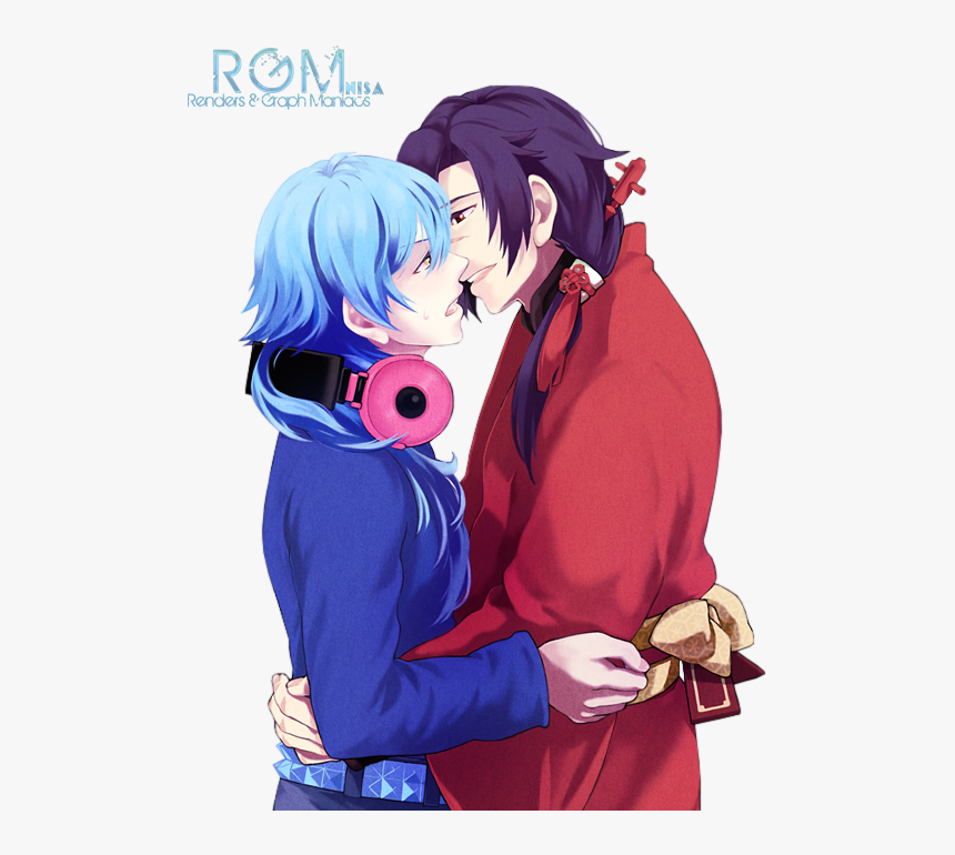 Anime Couple En Casque, HD Png Download