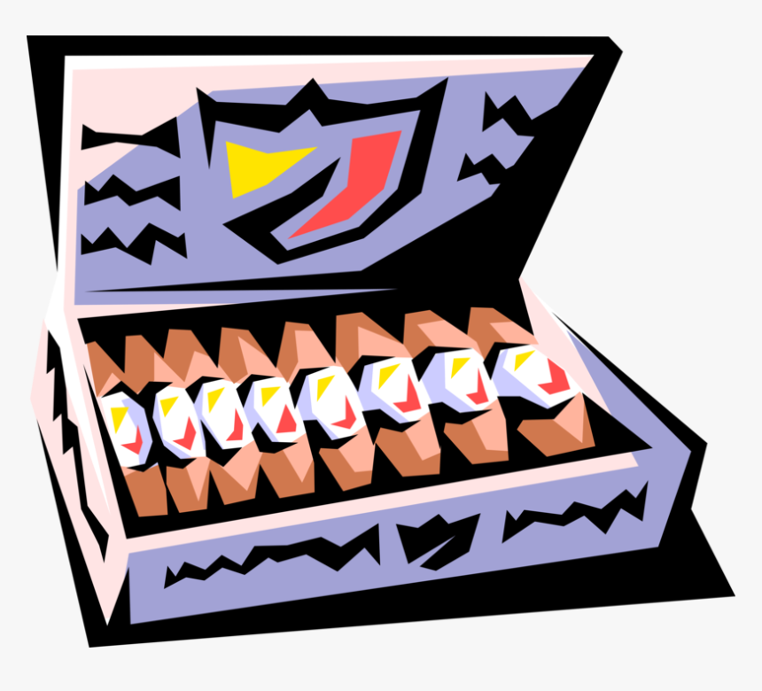 Vector Illustration Of Smoker S Box Of Cuban Tobacco, HD Png Download