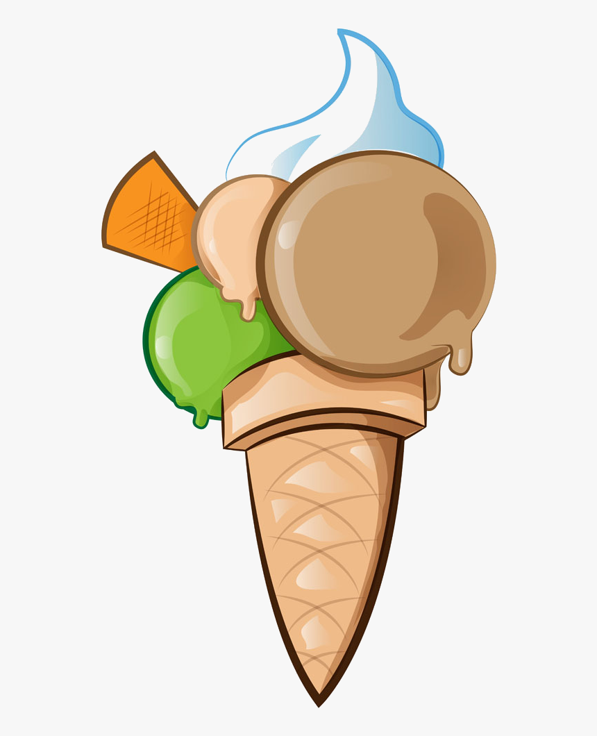 Transparent Cone Cartoon - Ice Cream Thumbs Up, HD Png Download