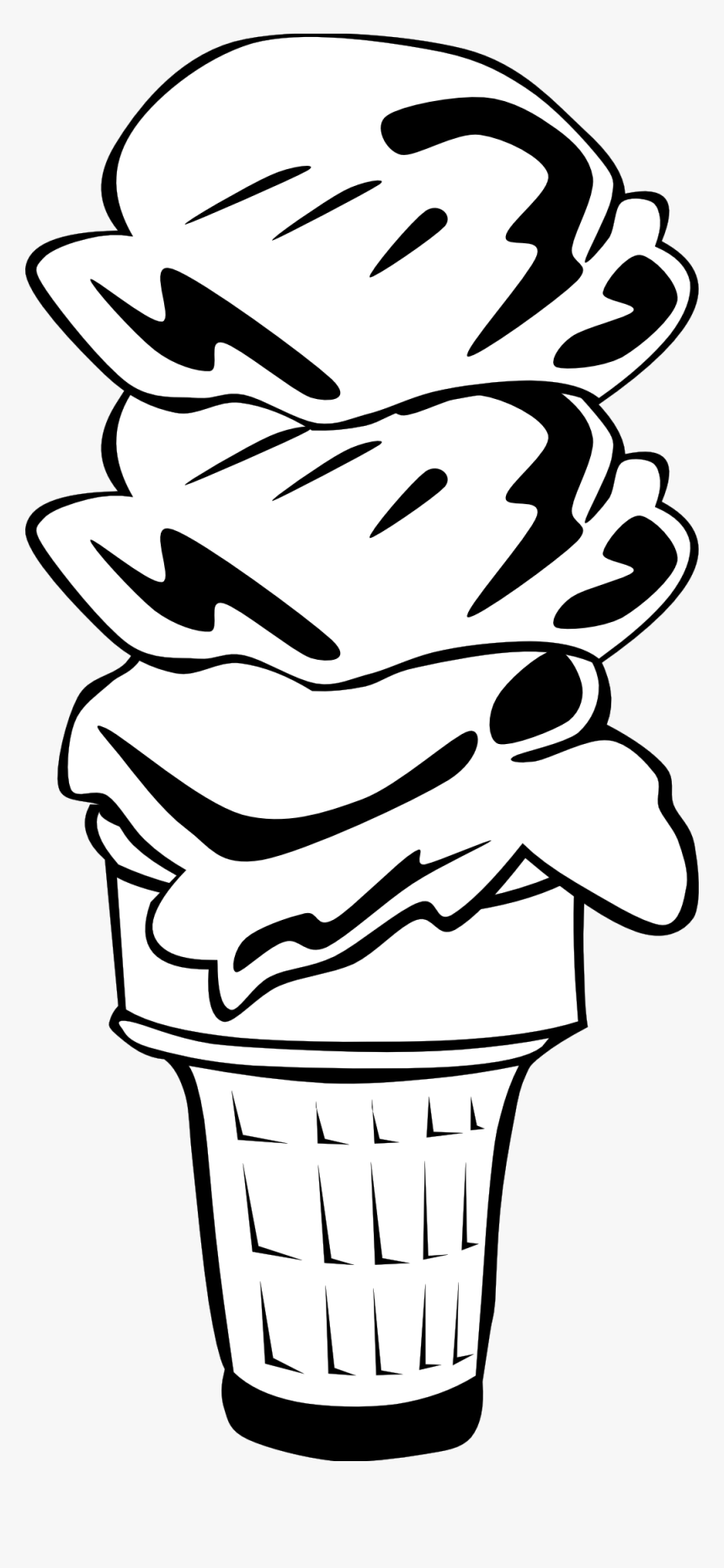 Black And White Ice Cream Cone Clipart Ice Cream Clipart Black And White Hd Png Download Transparent Png Image Pngitem