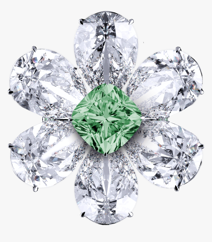 Green Diamond Ring - Crystal, HD Png Download