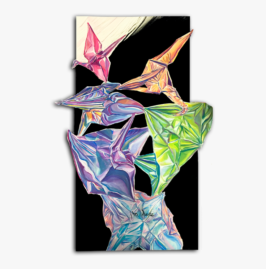 Transparent Origami Crane Png - Illustration, Png Download