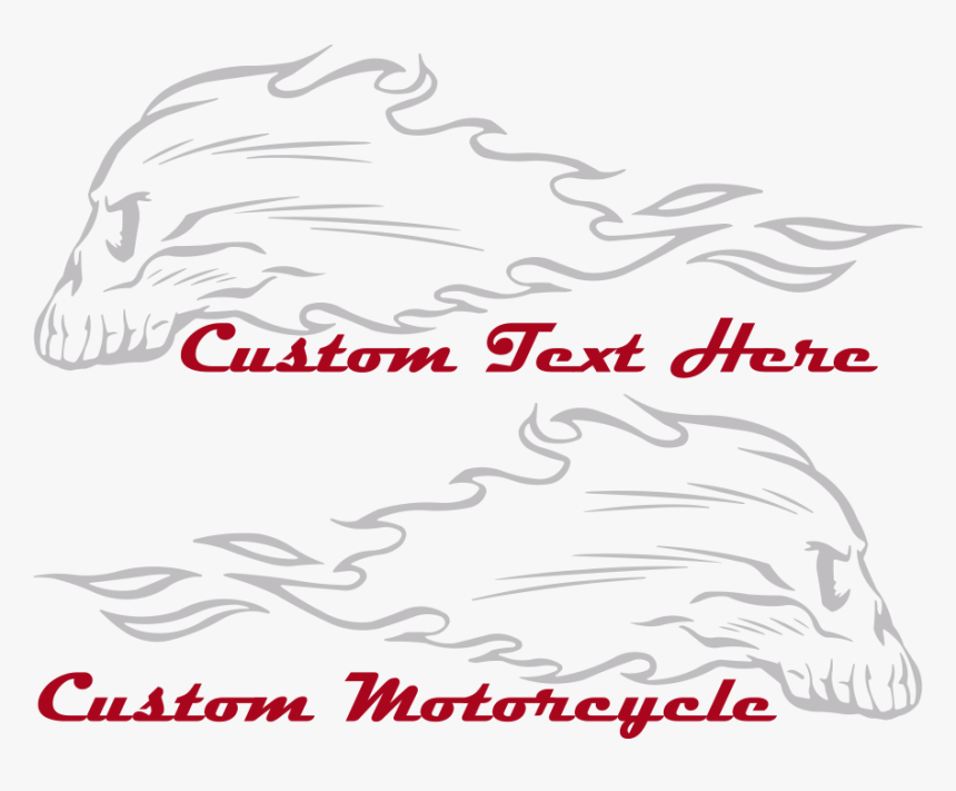 Transparent Flame Decal Png - Skull Flames, Png Download